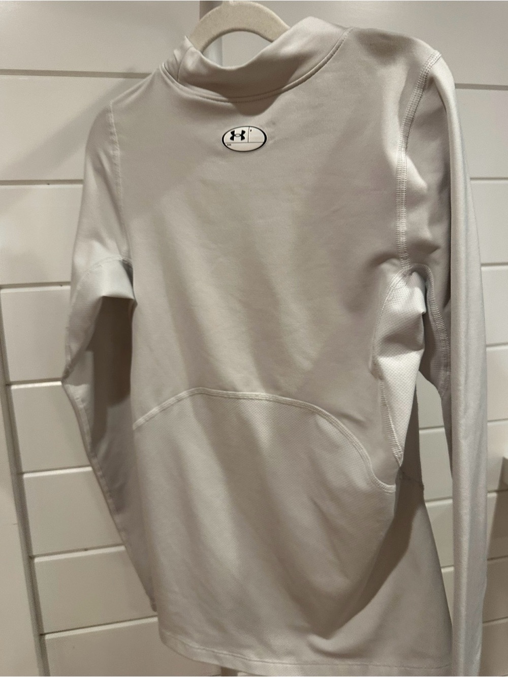Under Armour Youth White Long-Sleeve Performance Shirt - Picture 2 of 4